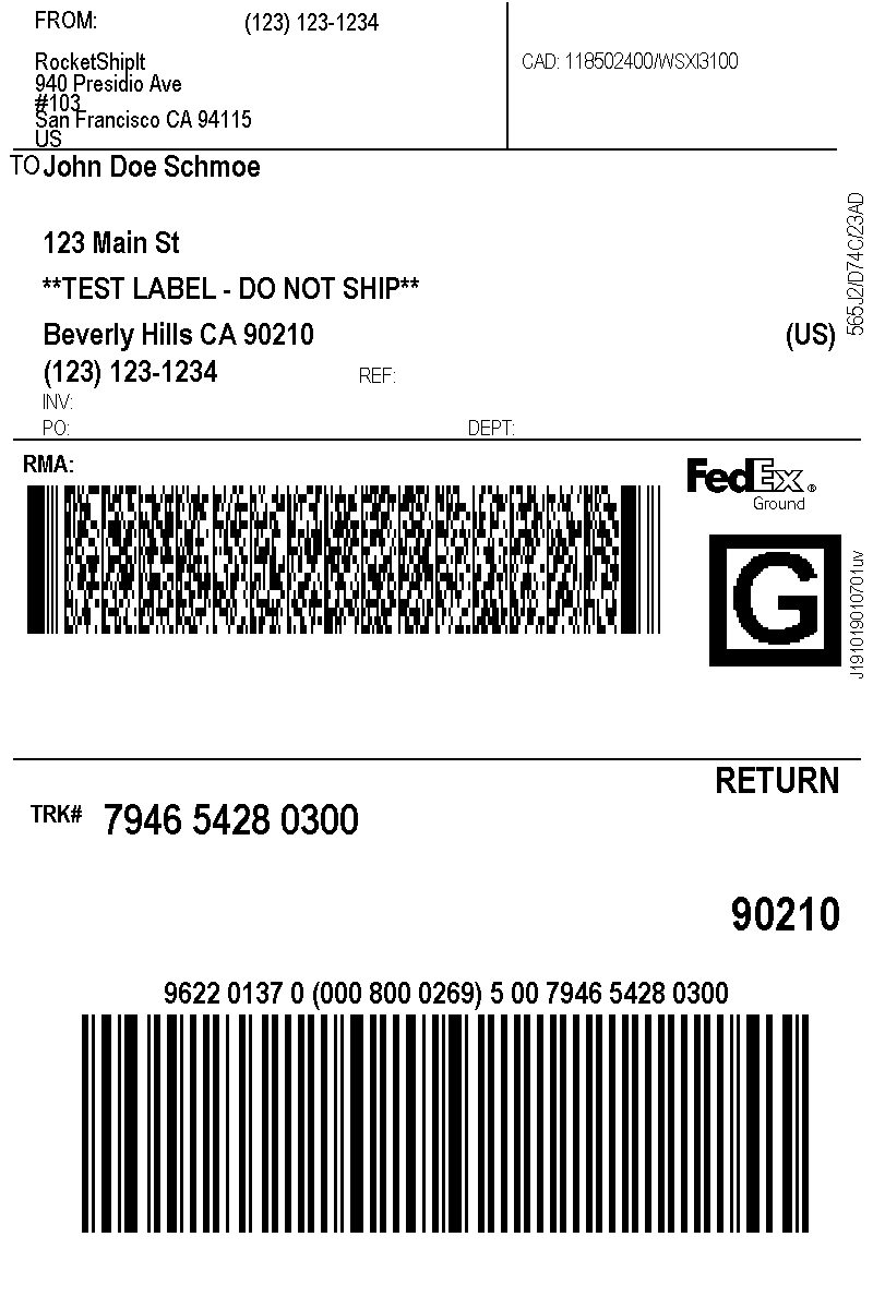 FedEx Return Label